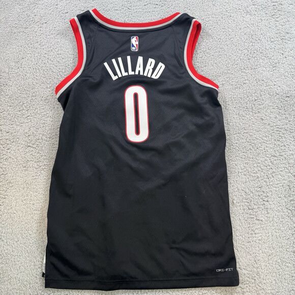 S Damian Lillard Portland Trailblazers Nike Swingman Dri Fit Jersey Size S - Picture 8 of 10